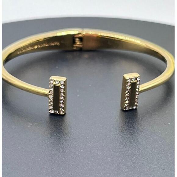 Kate Spade New York Raise the Bar Pave Ends Hinged Bangle Bracelet - Picture 4 of 11